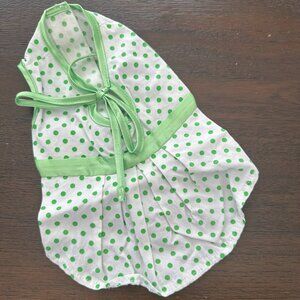 #PoshPets Green Polka Dot Dress